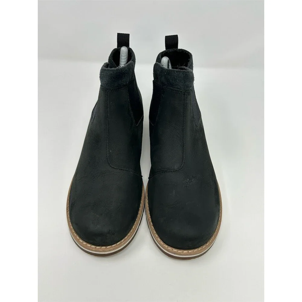 Chaco Cataluna Explorer Chelsea Ankle Boots Black Slip-On Lug Sole Size 8.5